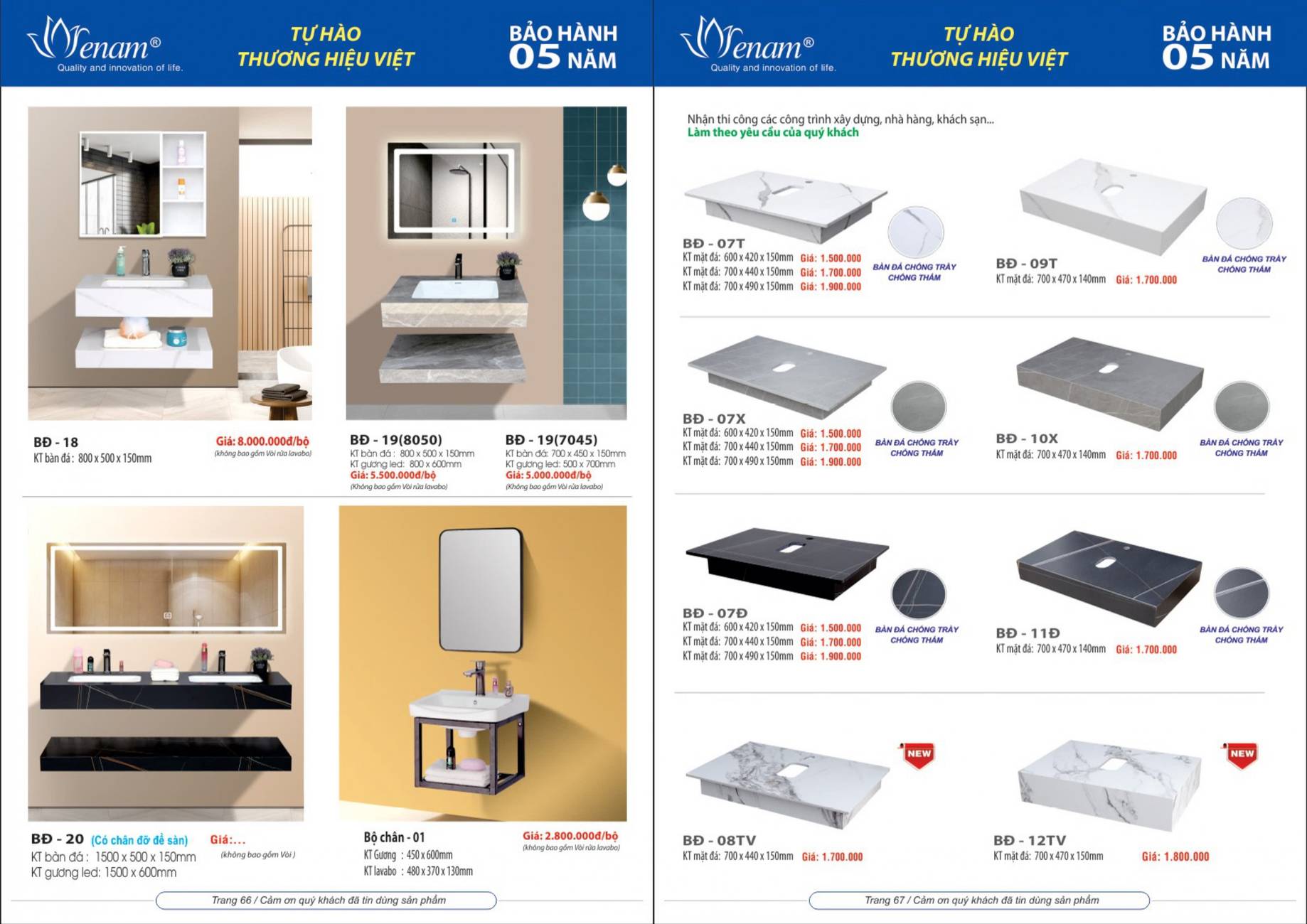 Thiết bị vệ sinh Sen Nam SENAM Catalogue và Bảng giá mới nhất /Page 34